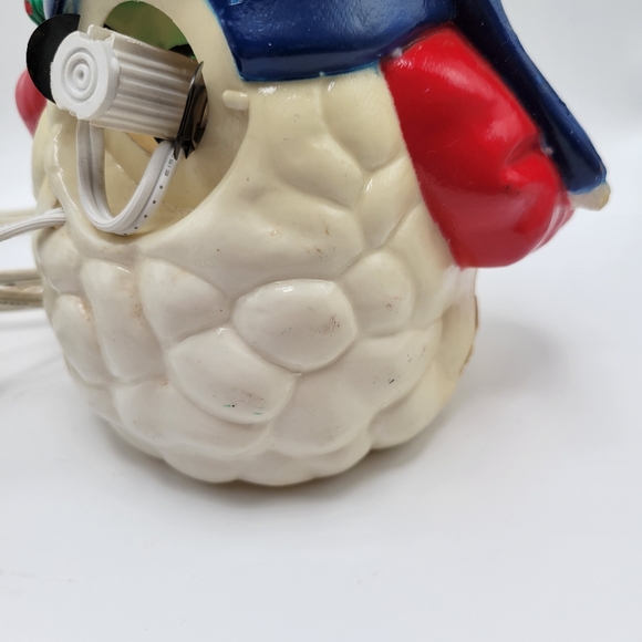 Vintage Snowman Top Hat Christmas Tree Blow Mold 7.5" Height - Picture 9 of 10